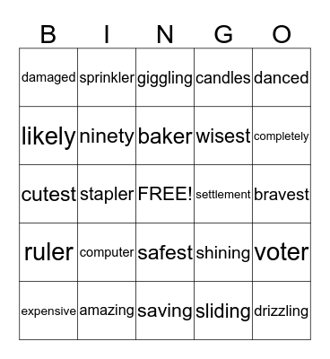 10.2 Wilson Reading System Bingo Card