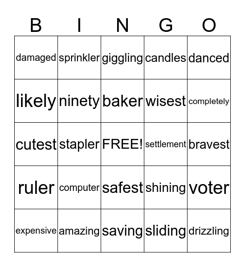 10.2 Wilson Reading System Bingo Card