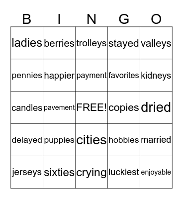 11.2 Wilson Reading System Bingo Card