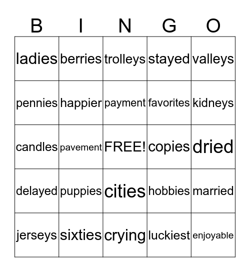 11.2 Wilson Reading System Bingo Card