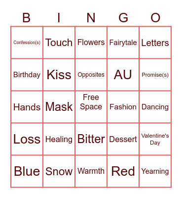 Wamen Bingo Card