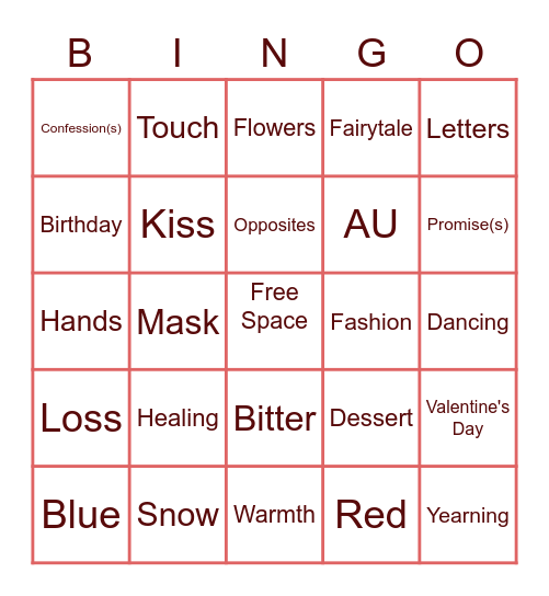 Wamen Bingo Card