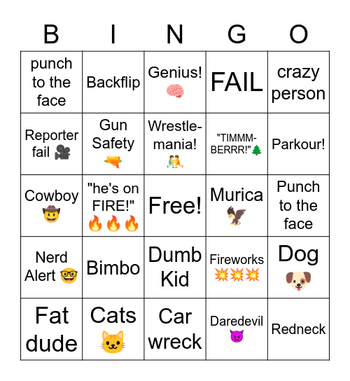Steamboar Comedy's Bingo.0 Bingo Card