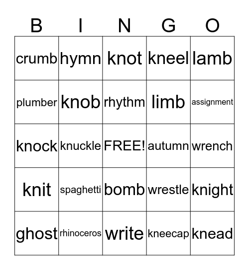 12.2 Wilson Reading System Bingo Card