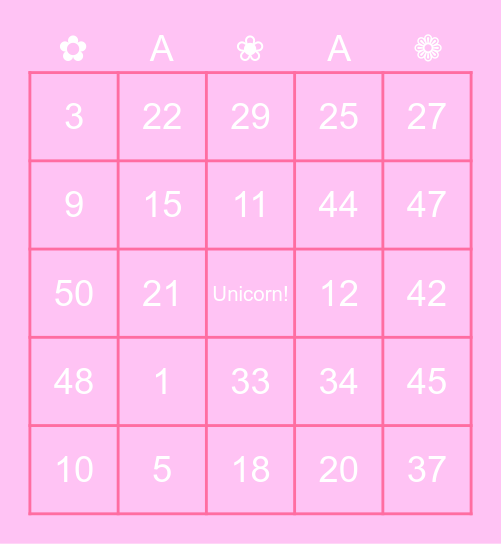 A Bingo Card