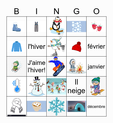 L'hiver Bingo Card