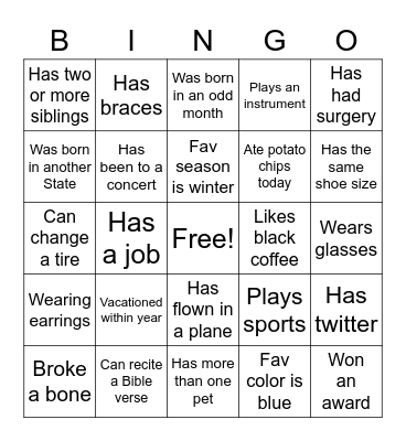 RefugeBingo Card