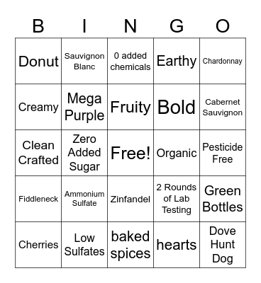 Scout & Cellar Bingo Card