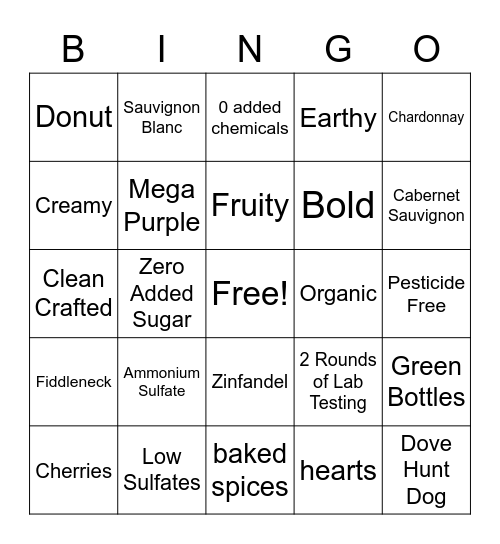 Scout & Cellar Bingo Card