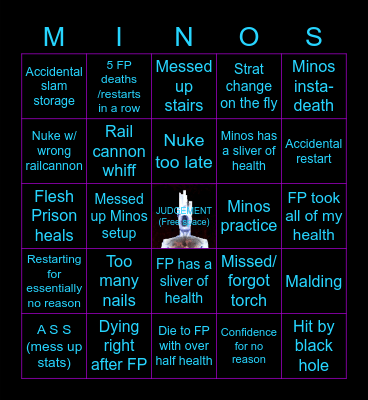 Trash Lord's Challenge Bingo Card