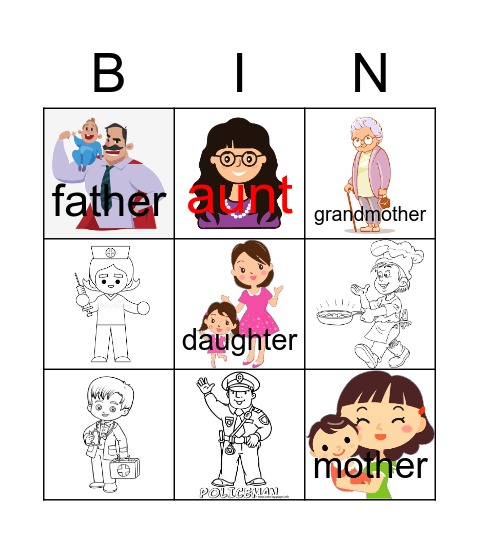 Family Bingo Card