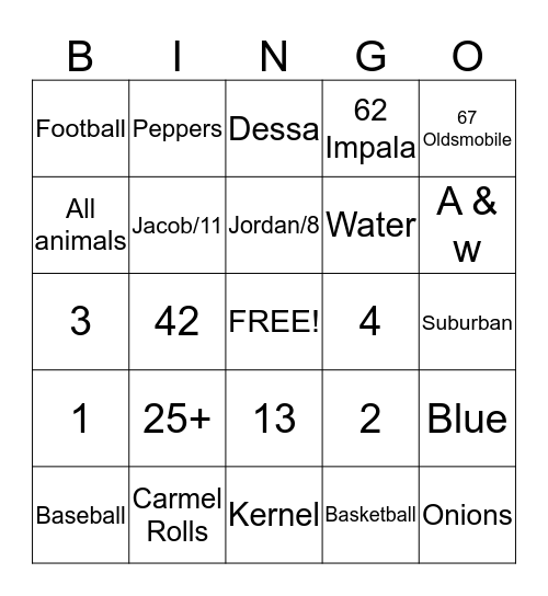 Happy 45th Anniversary Mona Bingo Card