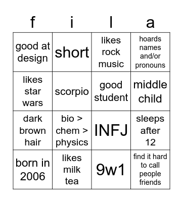 ren bingo Card