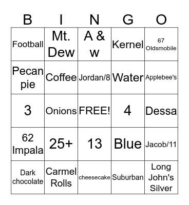 Happy 45th Anniversary Mona Bingo Card
