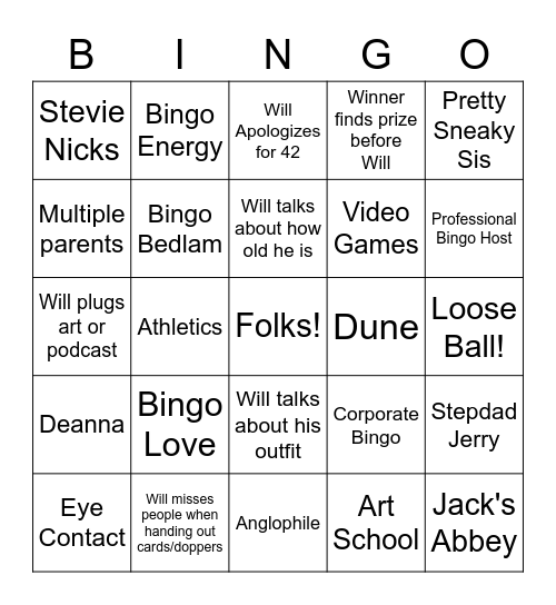 Gulu Bingo Card