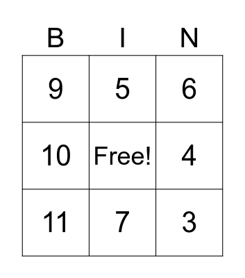 Division with in 12 Bingo Card