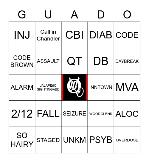GUADO Bingo Card