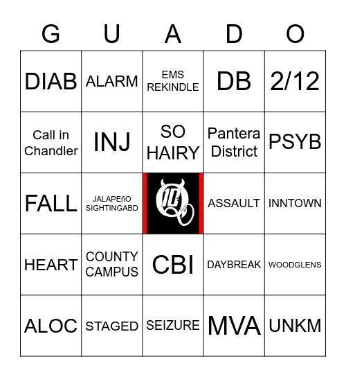 GUADO Bingo Card