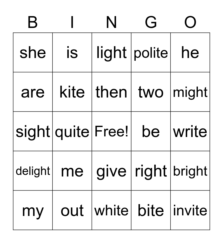 List#14 Bingo Card