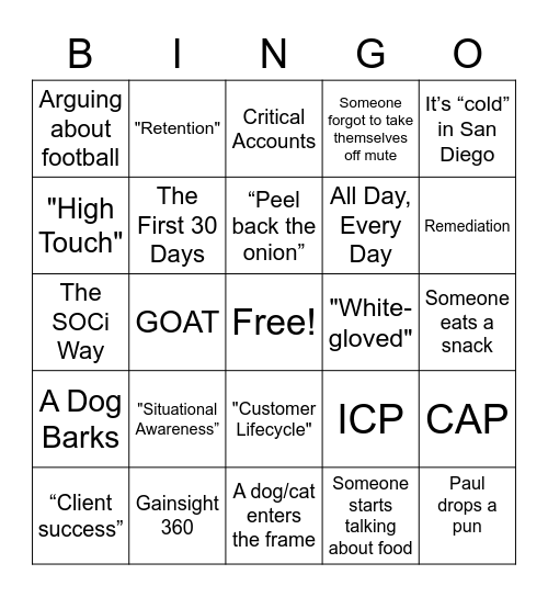 Day 3 Bingo Card