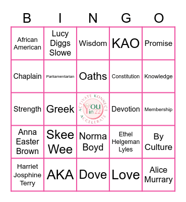 J15th Bingo Card