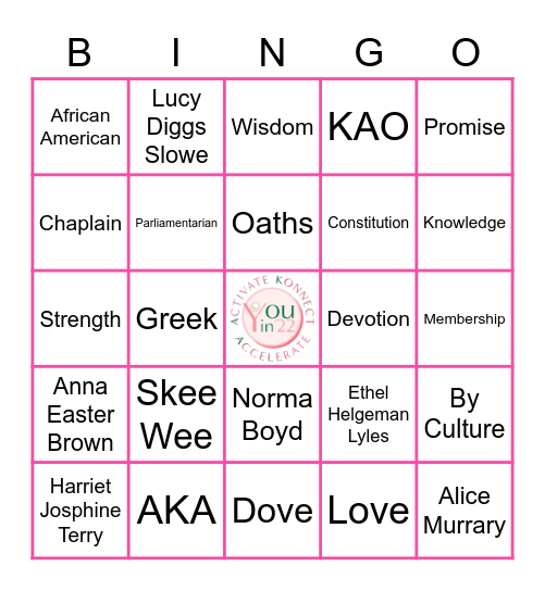 J15th Bingo Card