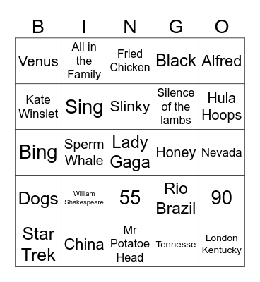 Trivia Bingo 2 Bingo Card