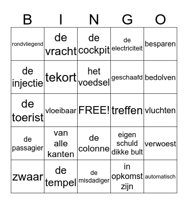 groep 4 oud oost juni 2015 Bingo Card