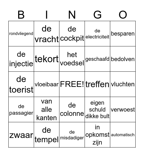 groep 4 oud oost juni 2015 Bingo Card