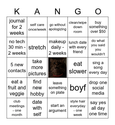 kaf Bingo Card