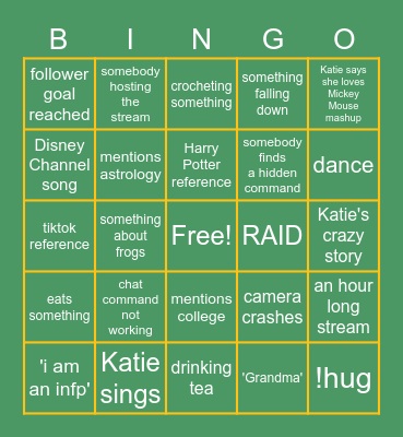 TheWoolRaccoon's Bingo Card
