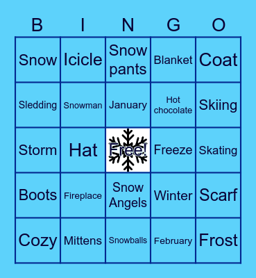 Winter Fun! Bingo Card