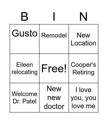 Bingo Card