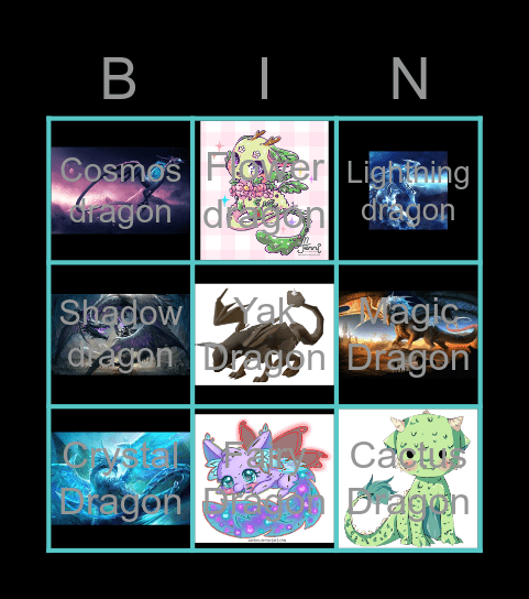 Dragon Bingo Card
