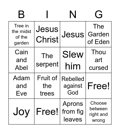 Bingo Card