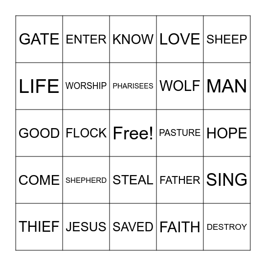 January 30 Bingo Card