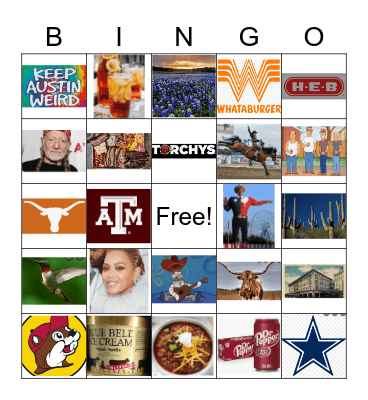 TEXAS BINGO Card