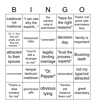 KT Bingo Card