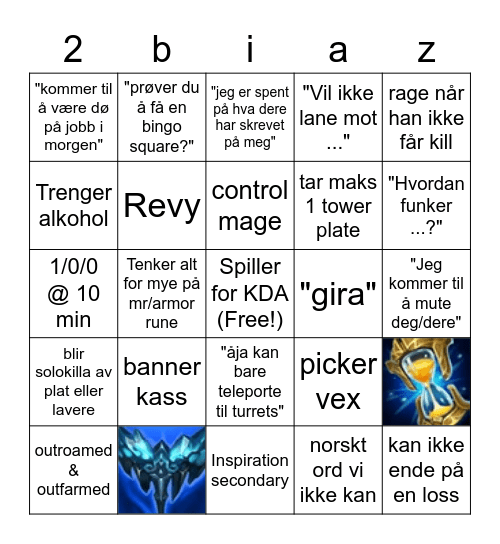 2bingas Bingo Card