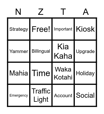 Regulatory Services Bingo Card