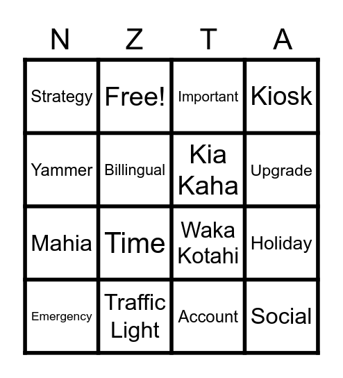 Regulatory Services Bingo Card