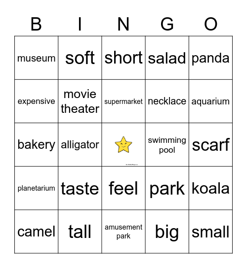 Bingo Time! Bingo Card