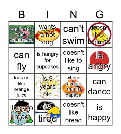 4th grade Bingo Card