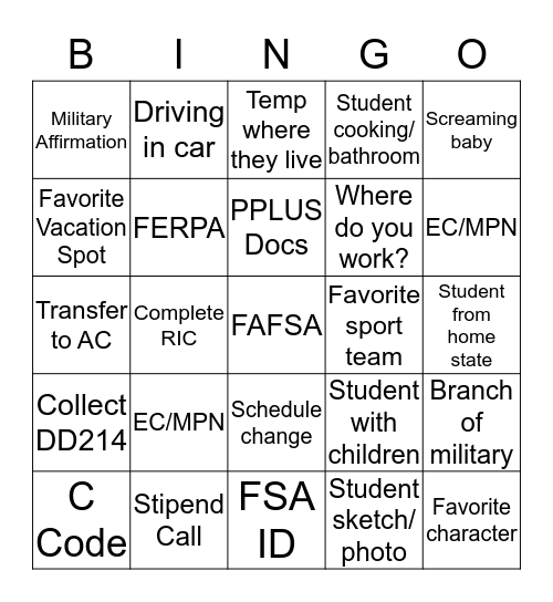 Finance Bingo!!!!! Bingo Card