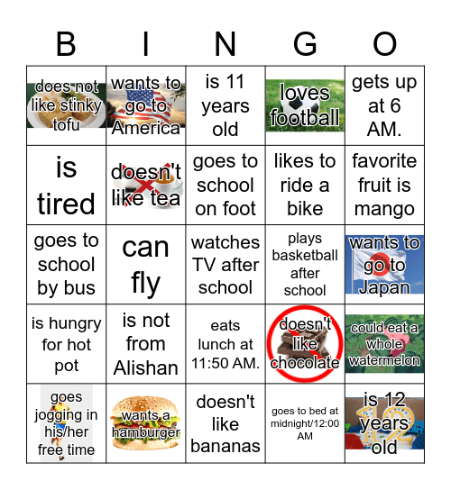 "Find a Friend Who..." Bingo Card