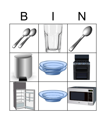 Küche Bingo Card