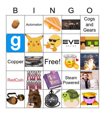 Steampunk RoF Bingo Card