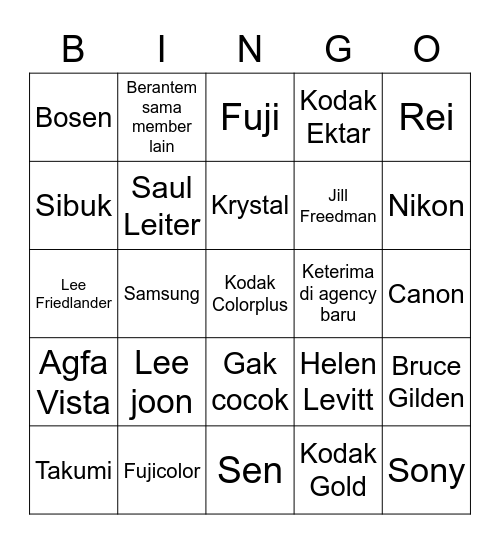 jujuy Bingo Card