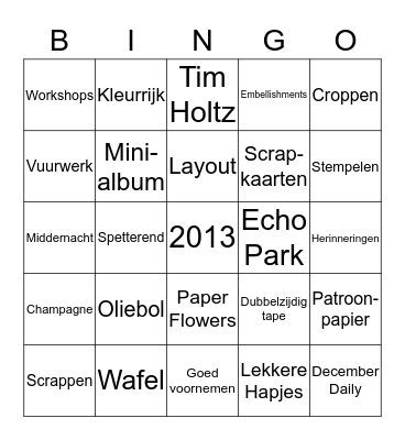 Pumpkins Eindejaars Bingo Card