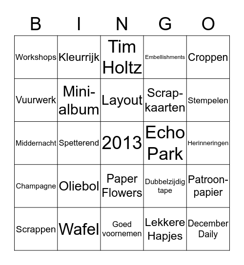 Pumpkins Eindejaars Bingo Card